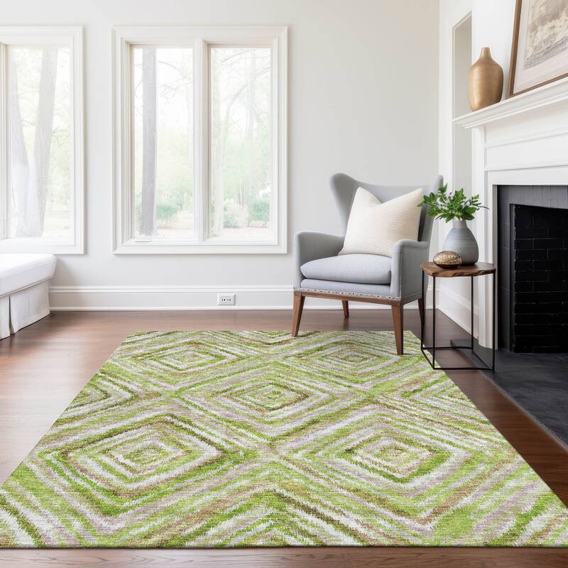 Machine Washable Indoor/ Outdoor Chantille Moroccan Boho Contemporary Rug