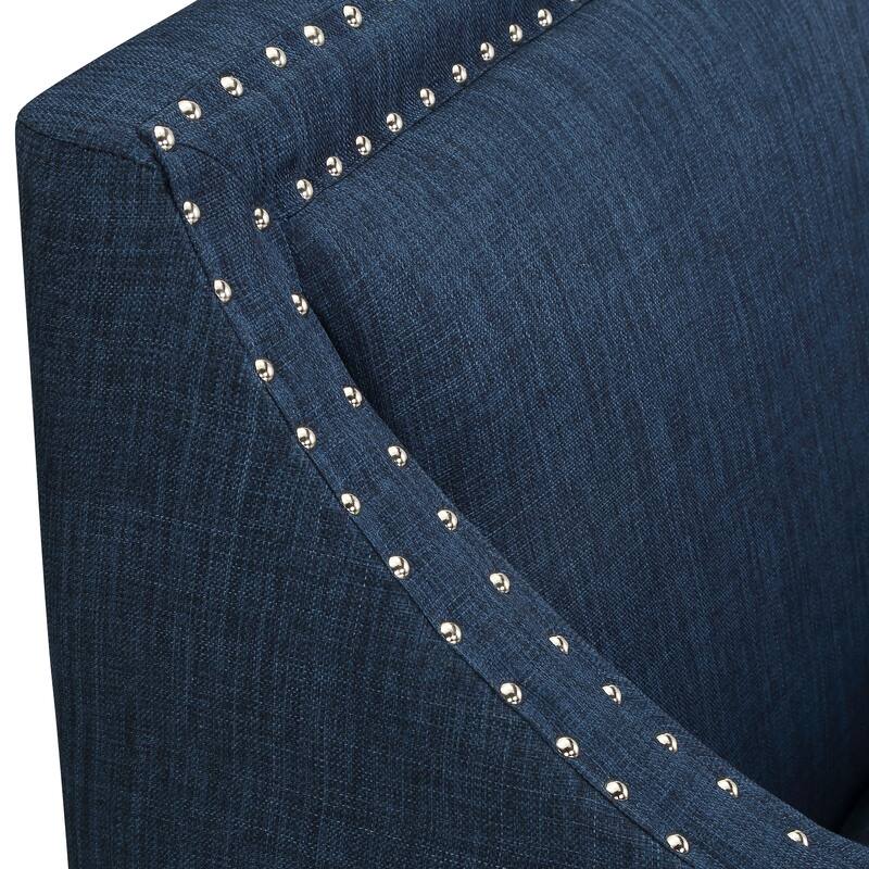 Erica Accent Armchair with Chrome Nailhead Trim
