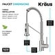 preview thumbnail 85 of 158, Kraus Bolden 2-Function 1-Handle Commercial Pulldown Kitchen Faucet