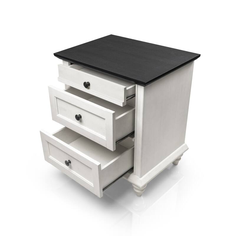 247 Shop At Home Lane Classic Traditional 3-Drawer Nightstand