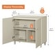 preview thumbnail 4 of 50, Buffet Cabinet with 3 Compartments for Dining Room, 32.4"H Sideboard