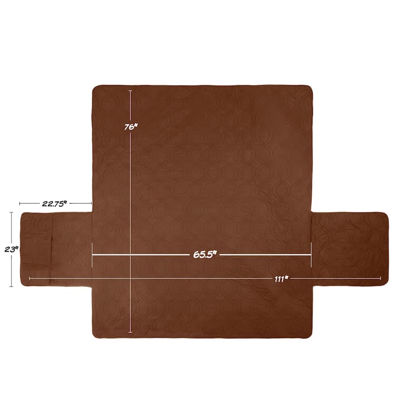 PETMAKER Waterproof Nonslip 3-Cushion Couch Cover for Pets