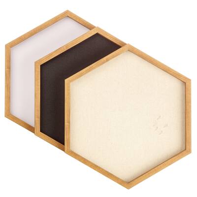 Hexagon Dry Erase, Chalkboard & Pinboard 3 Piece Wall Organizer Set - N/A