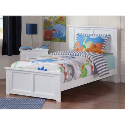 Traditional Twin XL Bed Frame - Hardwood Bed with Footboard - Classic Design - HomeStock