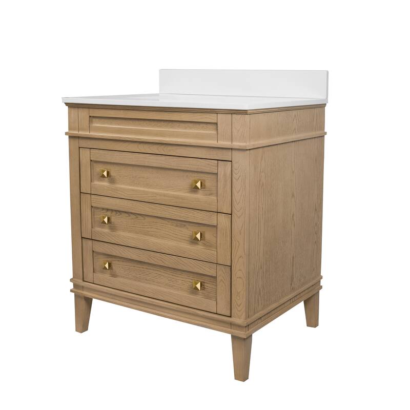 Eleanor 30-inch Vanity with Engineered White Top