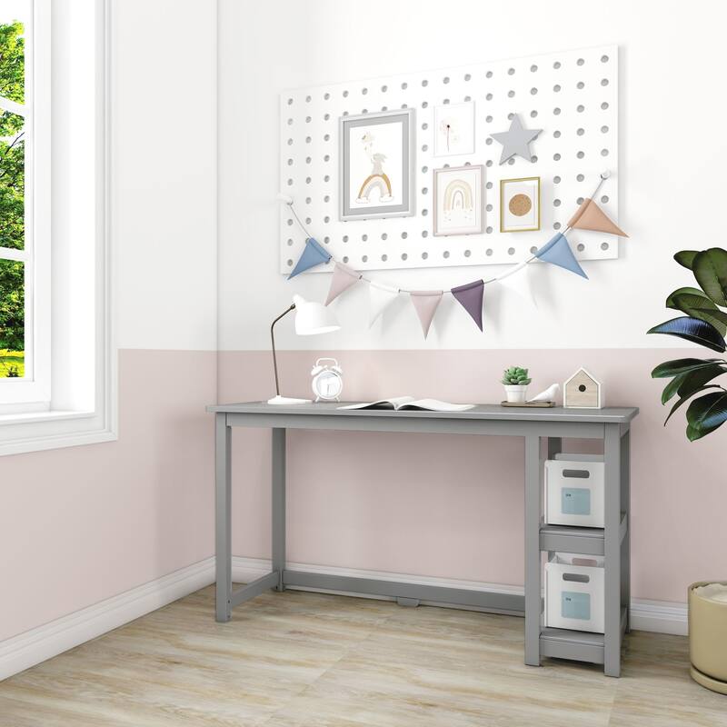 Max and Lily Desk with Bookshelves