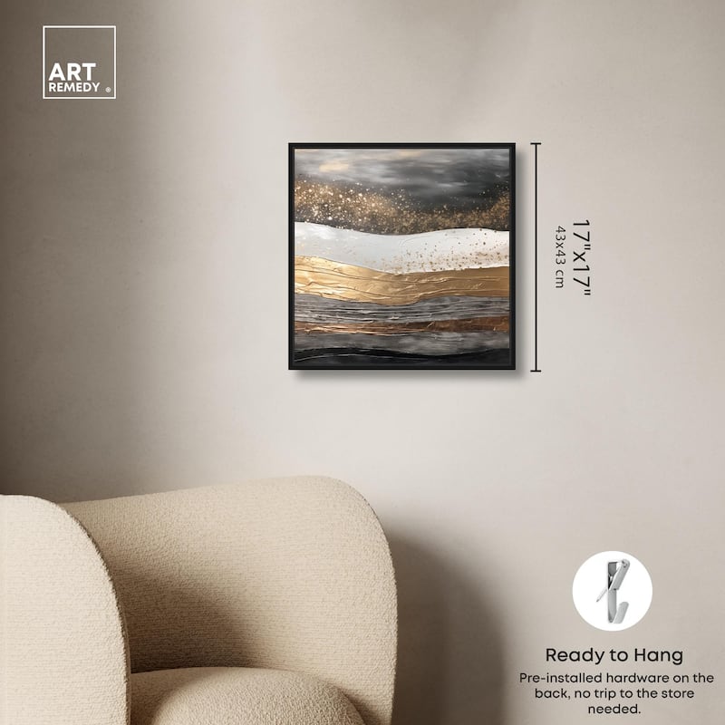 Moonlit Gold III Canvas by Art Remedy