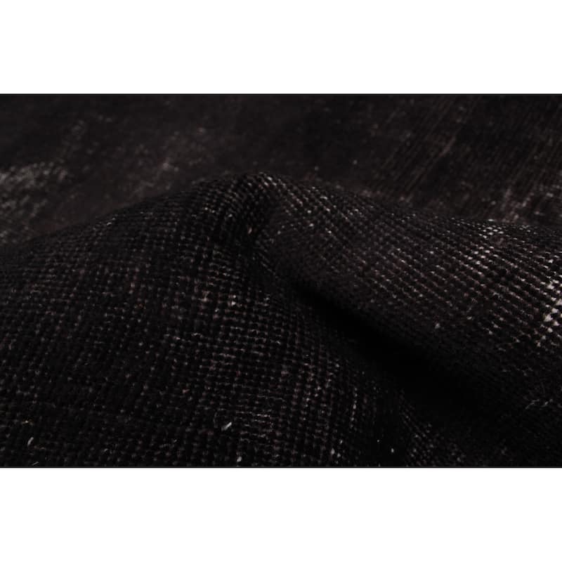 ECARPETGALLERY Hand-knotted Color Transition Black Wool Rug - 6'11 x 9'7