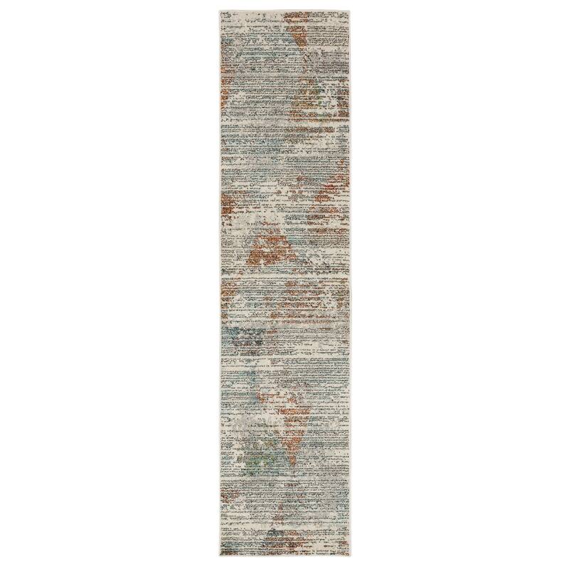Mohawk Home Anderson Abstract Geometric Striped Contemporary Area Rug - 1' 11" x 10' - Grey - Runner
