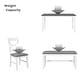 preview thumbnail 4 of 18, 6 Piece Dining Table Set, Wood Rectangular Dining Table with Upholstered Bench and 4 Dining Chairs, Kitchen Table Set