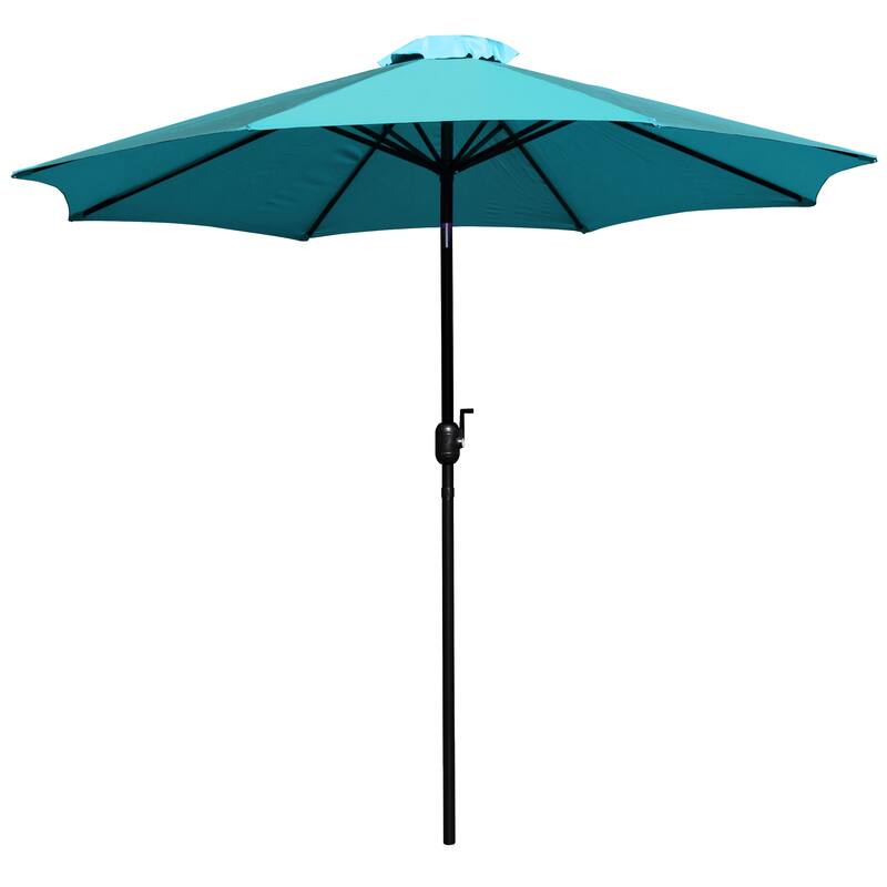 9 FT Round Umbrella - 1.5" Diameter Aluminum Pole - Crank and Tilt Function