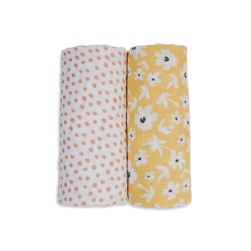 lulujo 2 PK Muslin Swaddling Blankets