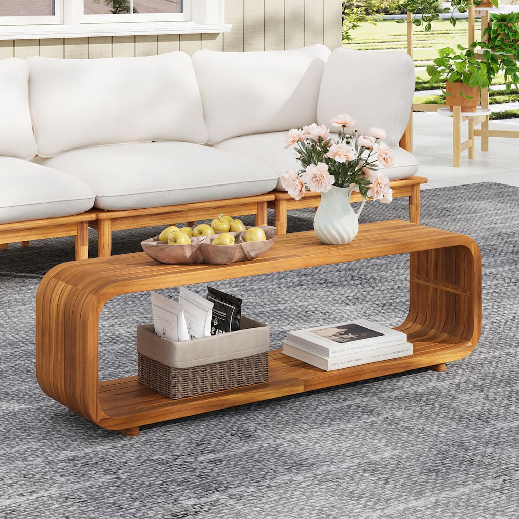 Christopher Knight Home - Melow Modern Solid Acacia Wood Coffee Table