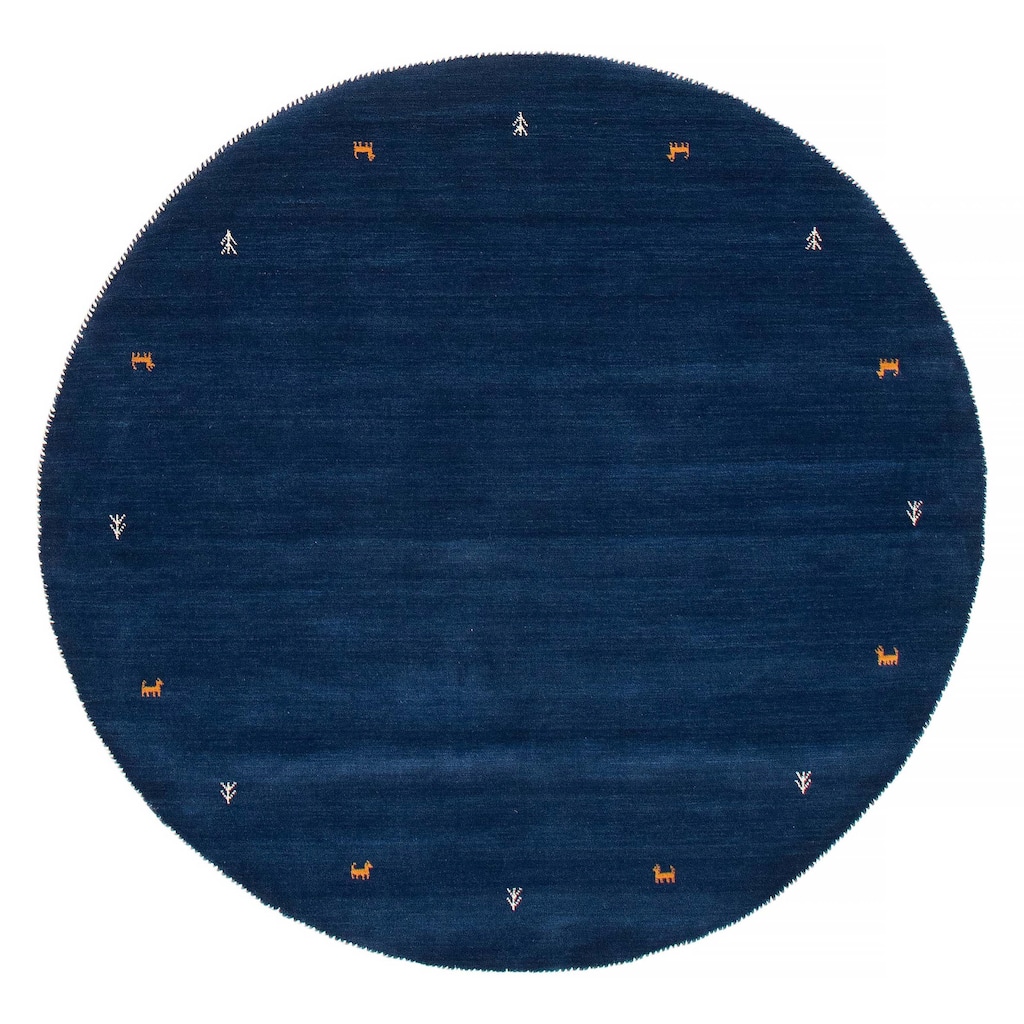 Kashkuli Gabbeh Blue Rug 6'5" x 6'5" - 6'5 x 6'5