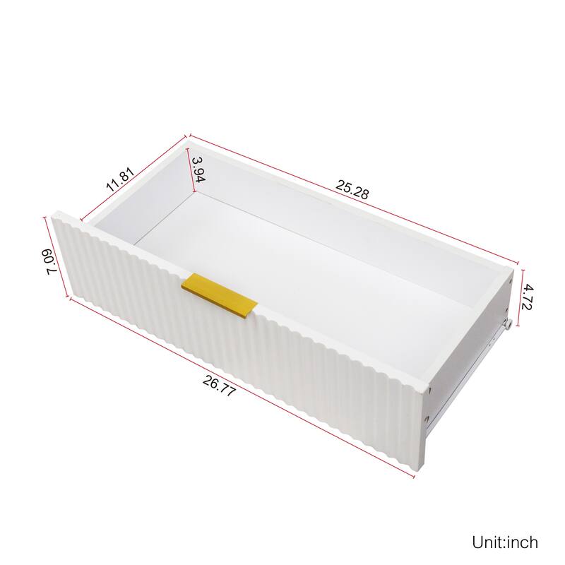 Modern warm white TV cabinet