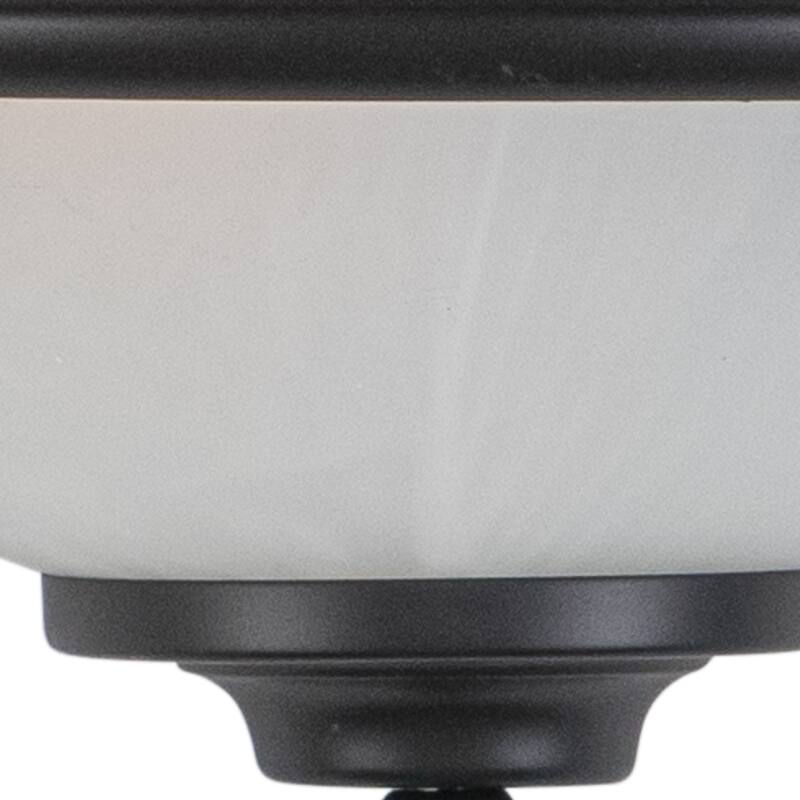 Da Vinci 1 Light Bronze Half Moon Wall Sconce White Glass - 12-in W x 6-in H x 6.25-in D