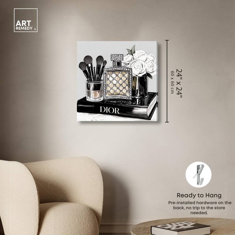 Classy Ink Glam Setup Canvas by Art Remedy, Gallery Wrapped