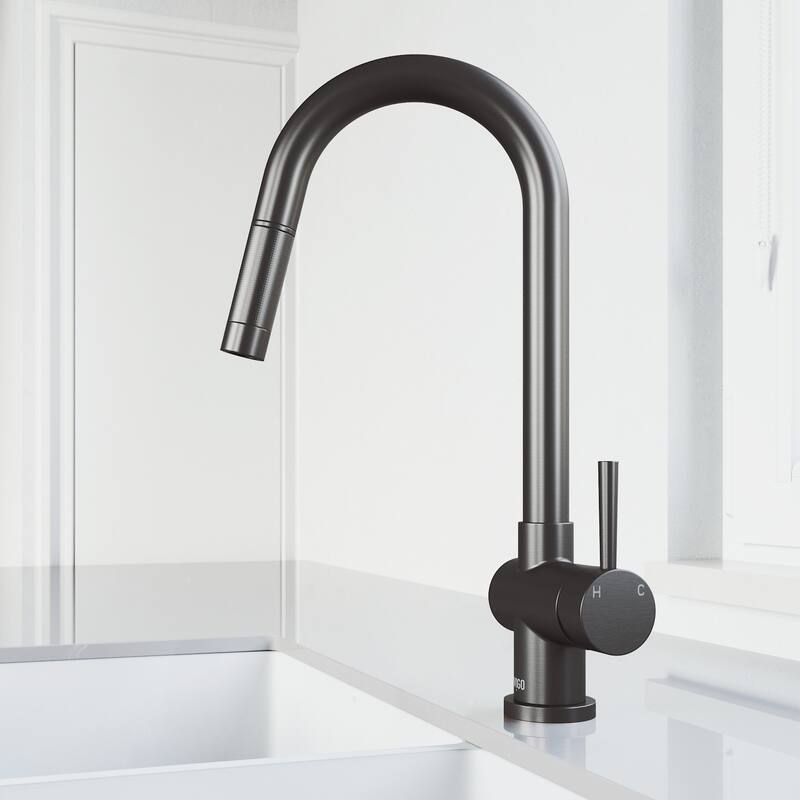 VIGO Gramercy 17" H Single Handle Pull-Down Spout Kitchen Faucet