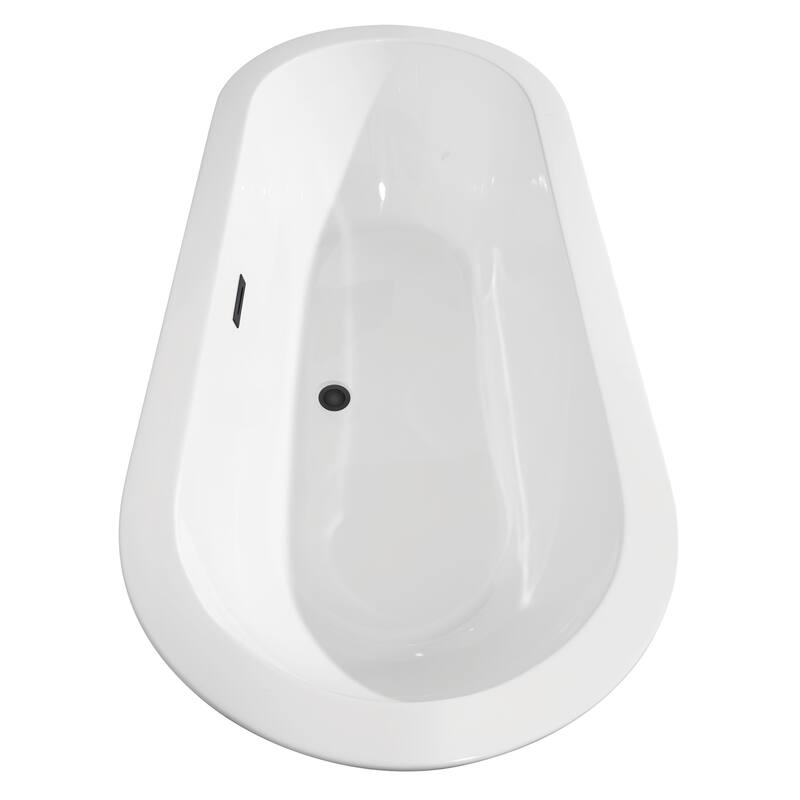 Wyndham Collection Soho 68-inch White Freestanding Soaking Bathtub