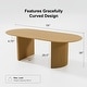 preview thumbnail 30 of 40, 67" Nordic Style Oval Dining Table - for 6 People