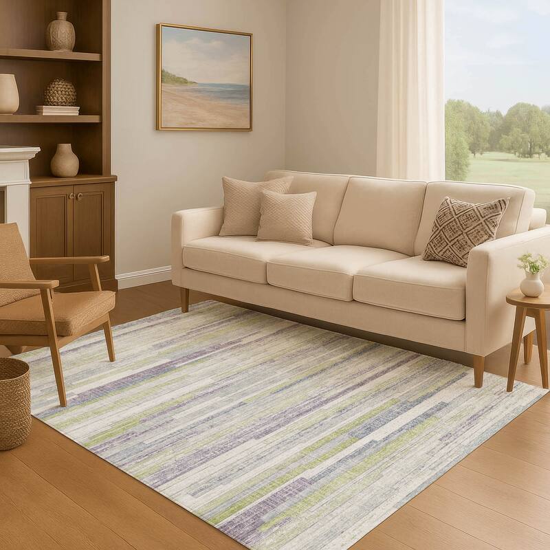 Premium Washable Super Soft Modern Stripe Mayfield Rug