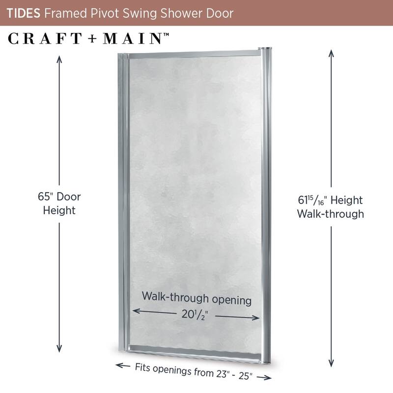 CRAFT + MAIN TDSW2565-OB Tides 65" High x 25" Wide Hinged Framed