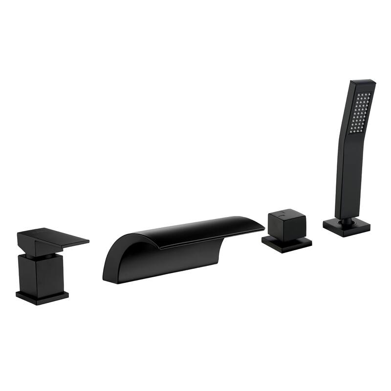 Tub Deck Mount Roman Tub Faucet with 1-Hand Shower