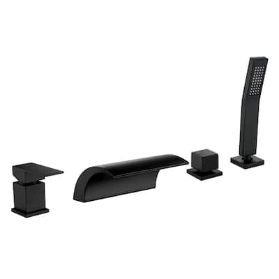 Tub Deck Mount Roman Tub Faucet with 1-Hand Shower