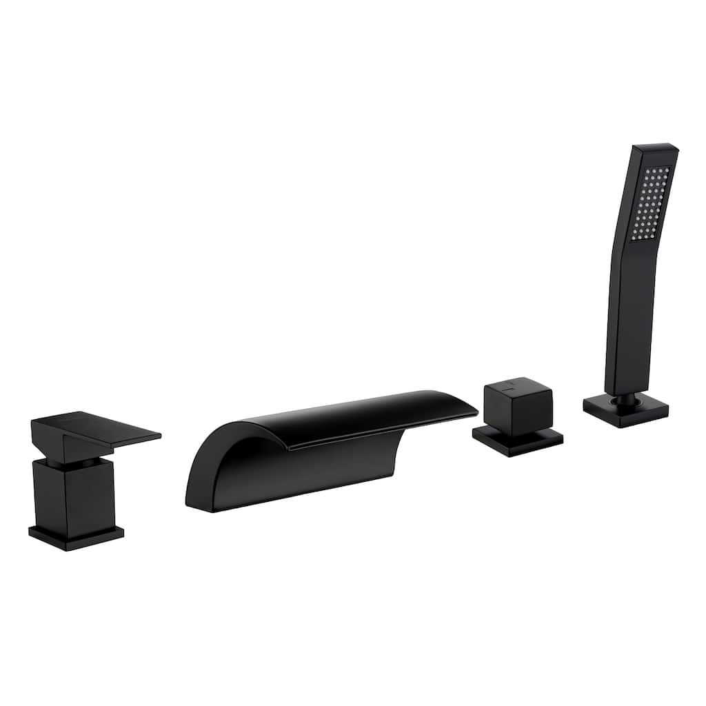 Tub Deck Mount Roman Tub Faucet with 1-Hand Shower