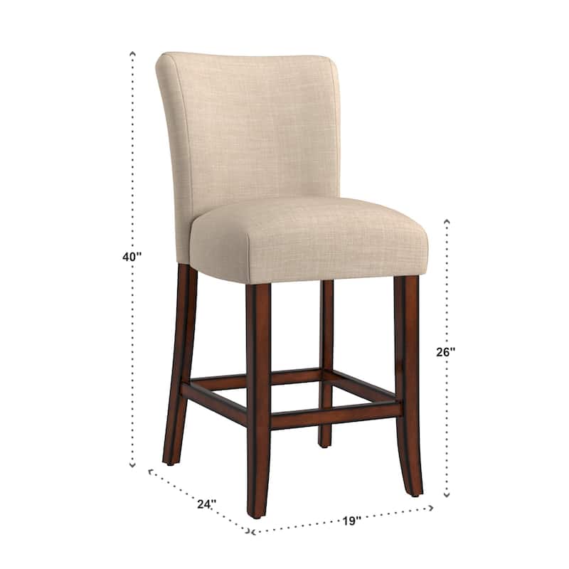 Parson Classic Linen Counter Height High Back Stools (Set of 2) by iNSPIRE Q Bold