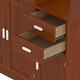 preview thumbnail 13 of 30, Twin Size Wood Platform Bed with Built-in Bookshelf, Movable Wardrobe, and Pull-Out Trundle