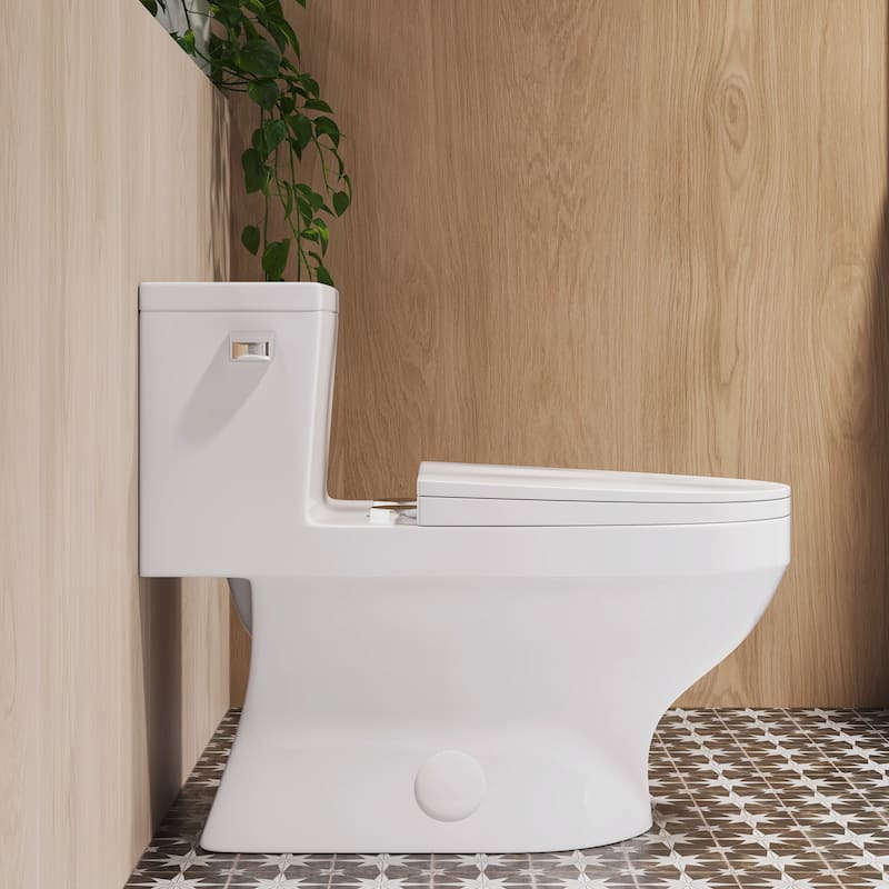 Clichy One-Piece Elongated Toilet Side Flush 1.28 gpf