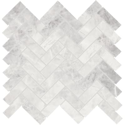 Daltile Eclessia Marble Natural Stone Herringbone Mosaic Honed (10 PCS Per Carton) (10.70 SQFT Per Carton)