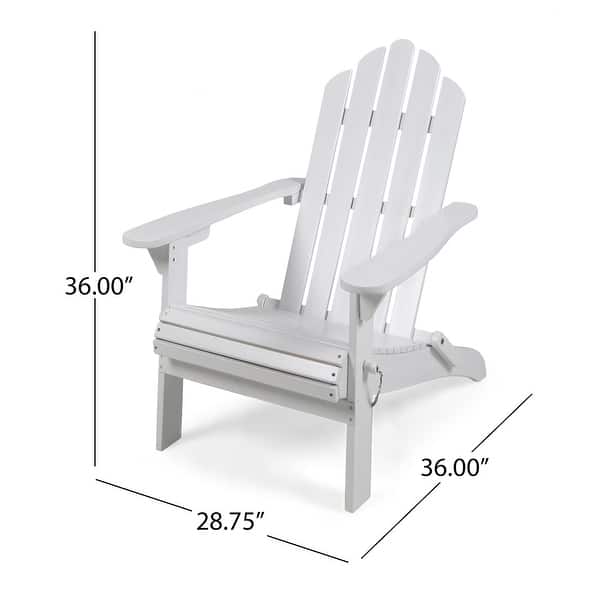 dimension image slide 4 of 9, Hollywood Outdoor Outdoor Acacia Wood Foldable Adirondack Chairs (Set of 2) by Christopher Knight Home