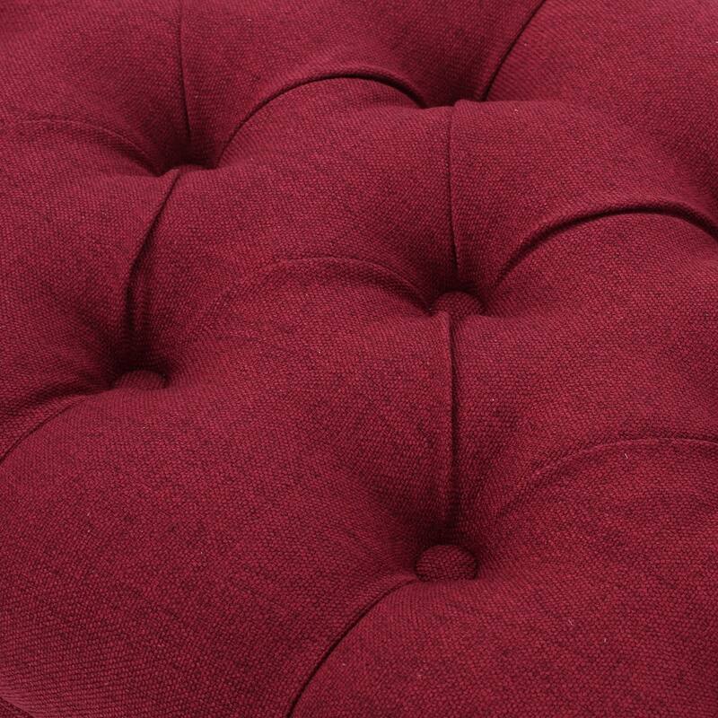 Scarlette Tufted Fabric Ottoman Bench by Christopher Knight Home - 41.00" L x 17.25" W x 16.75" H