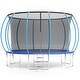 preview thumbnail 1 of 16, 16FT Trampoline, Recreational Trampolines with Enclosure Net and Ladder Blue