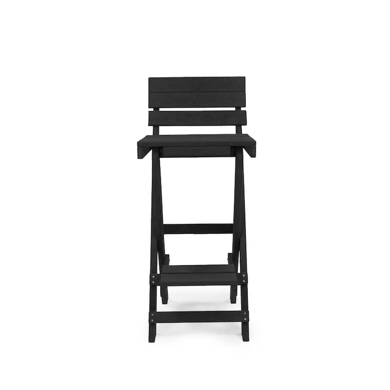 Key West Fully Assembled All-Weather Recycled HDPE Outdoor Folding Bar Stool