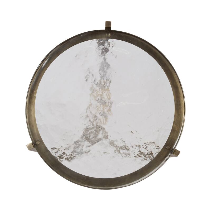 Kate and Laurel Aguilar Glass and Metal Side Table