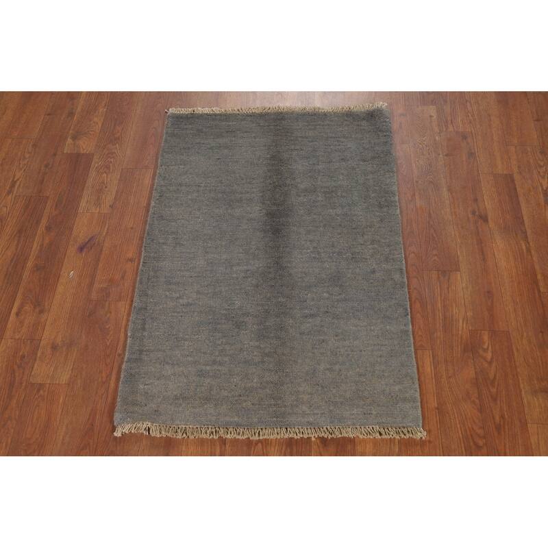 Contemporary Gabbeh Oriental Accent Rug Handmade Wool Carpet - 2'0"x 2'11"