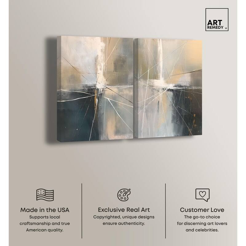 Contemporary Set Canvas Set of 2 by Art Remedy, Gallery Wrapped