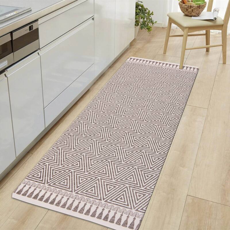 World Rug Gallery Contemporary Geometric Anti-Fatigue Standing Mat