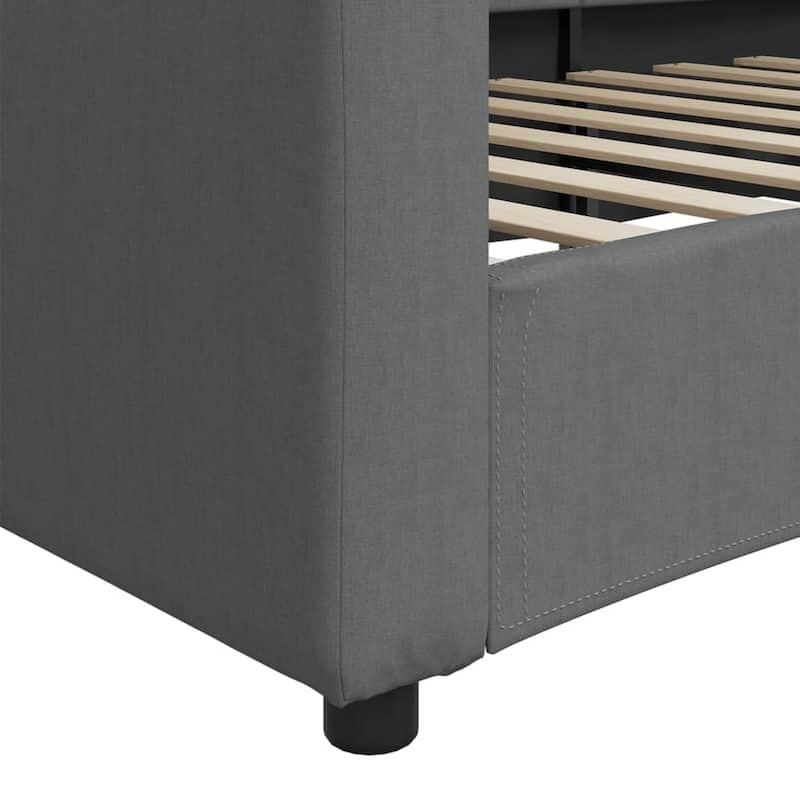 vidaXL Day Bed Upholstered Sleeper Sofa Bed for Bedroom Living Room Fabric