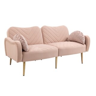 Modern Upholstered Loveseat Seats Sofa Convertible Folding Sleeper Sofa ...