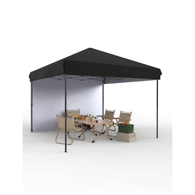 10x10 Feet Instant Pop-Up Canopy Tent, 1 Removable Sidewalls - 10*10Ft