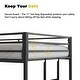 preview thumbnail 5 of 15, Classic Twin over Twin Square Metal Bunk Bed With Exchangeable Ladder and Sturdy Construction
