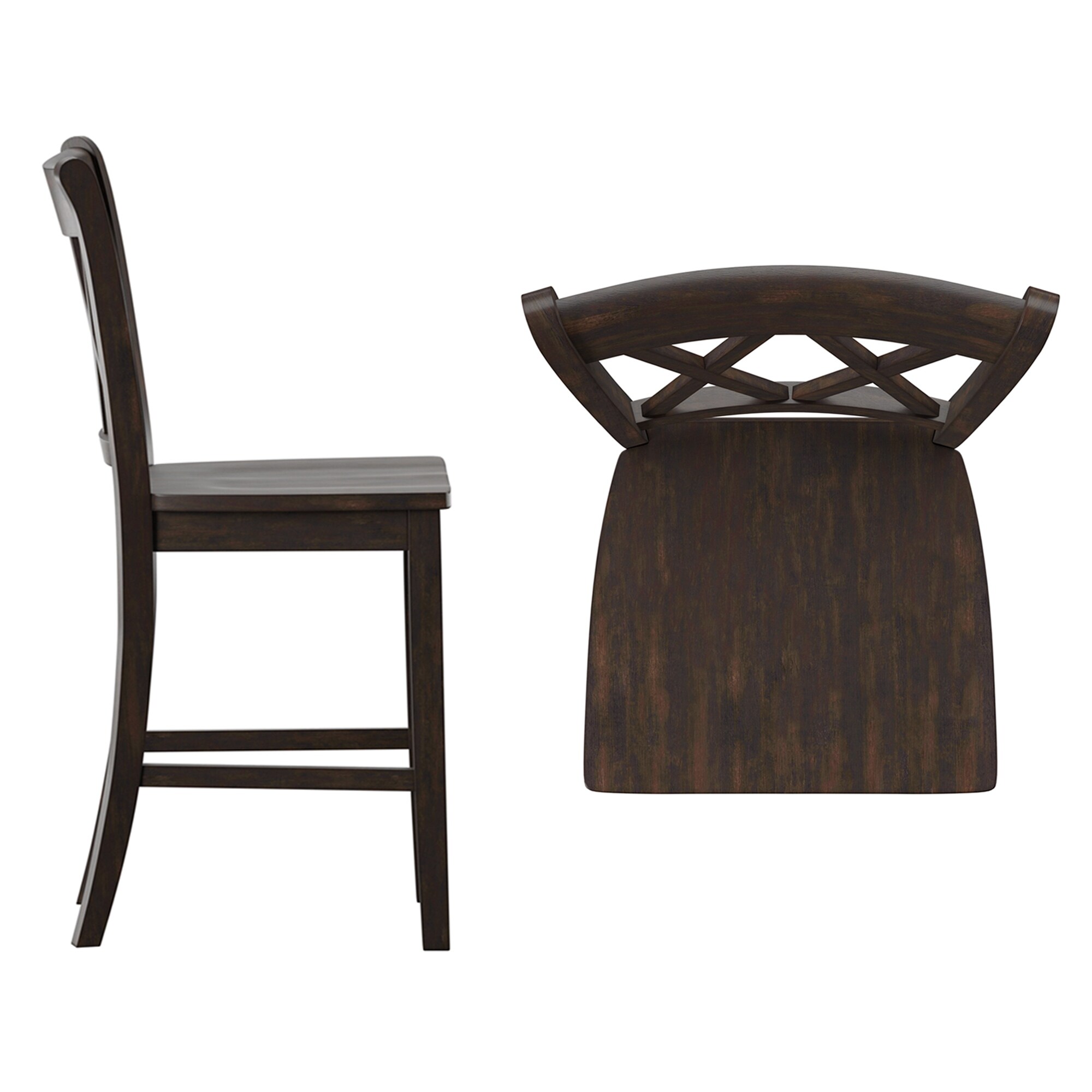 Ronda Double X-Back Counter Height Chairs (Set of 2) - On Sale