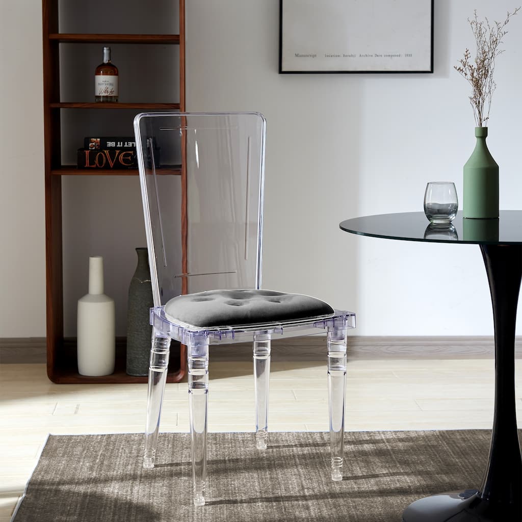 Hansel Transparent Acrylic Dining Chair (Set of 2)
