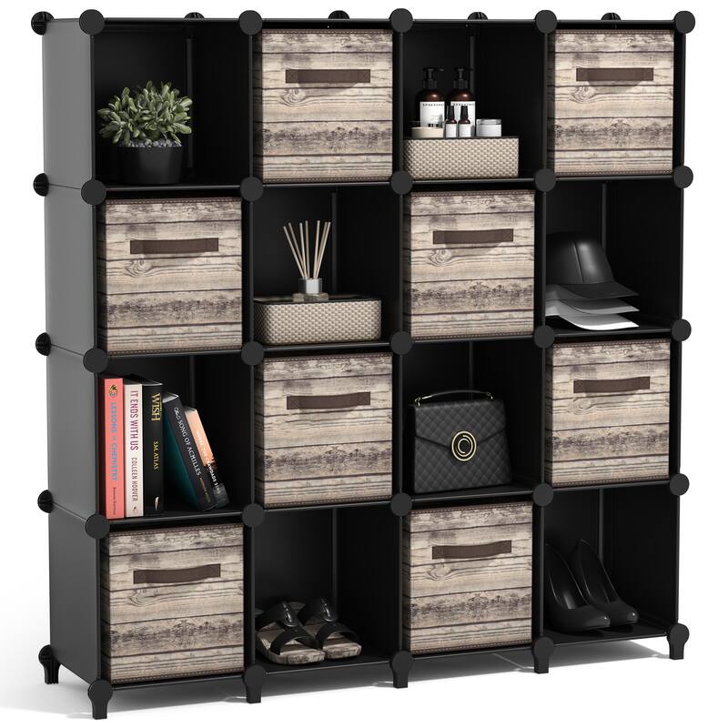 Sorbus Cube Storage Organizer – Waterproof Cubby Shelf for Closet, Toys, Books, Shoes, Décor – Space-Saving Bookshelf