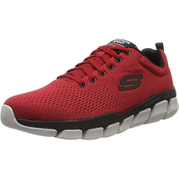 mens red skechers trainers