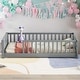 preview thumbnail 1 of 58, Floor Twin size Platform Bed with Built-in Book Storage Rack Grey
